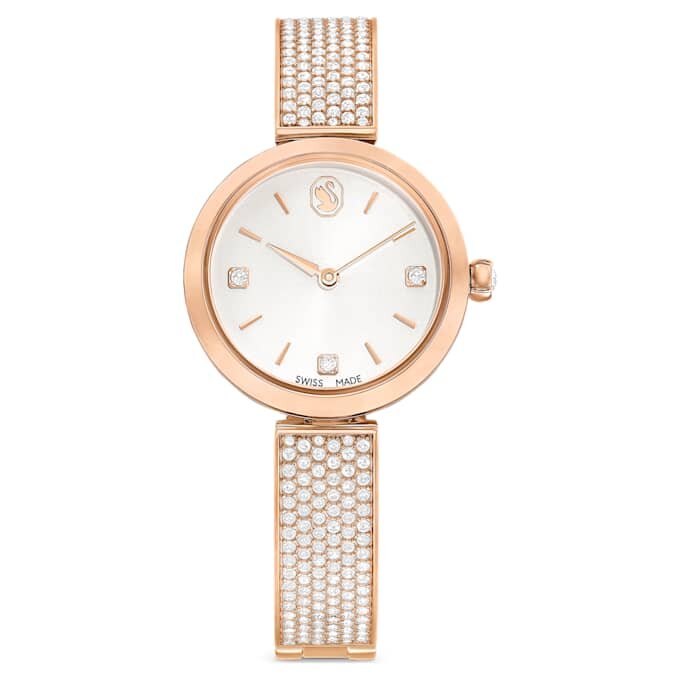 Illumina-klokke, sveitsiskprodusert, metallarmbånd, rosagullfarget, rosagullfarget finish Illumina-klokke, sveitsiskprodusert, metallarmbånd, rosagullfarget, rosagullfarget finish