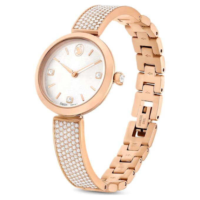 Illumina-klokke, sveitsiskprodusert, metallarmbånd, rosagullfarget, rosagullfarget finish Illumina-klokke, sveitsiskprodusert, metallarmbånd, rosagullfarget, rosagullfarget finish