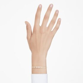 Imber-armbånd med blandede runde slipninger, hvitt, gullbelagt Imber-armbånd med blandede runde slipninger, hvitt, gullbelagt