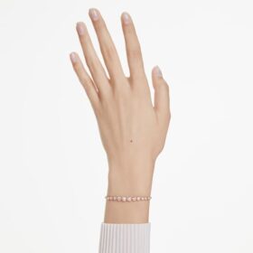 Imber-armbånd med blandede runde slipninger, rosa, rosagullbelagt Imber-armbånd med blandede runde slipninger, rosa, rosagullbelagt