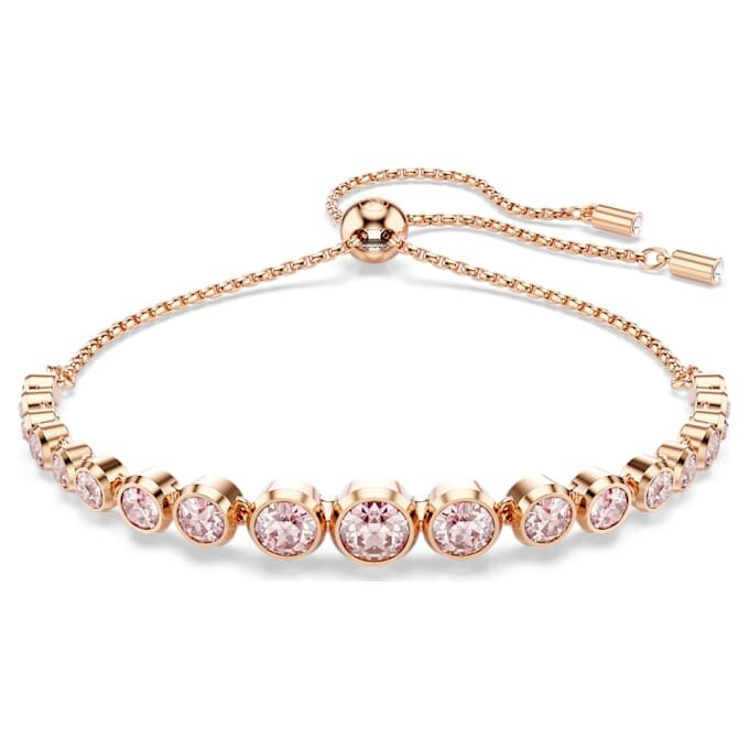 Imber-armbånd med blandede runde slipninger, rosa, rosagullbelagt Imber-armbånd med blandede runde slipninger, rosa, rosagullbelagt