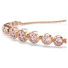 Imber-armbånd med blandede runde slipninger, rosa, rosagullbelagt Imber-armbånd med blandede runde slipninger, rosa, rosagullbelagt