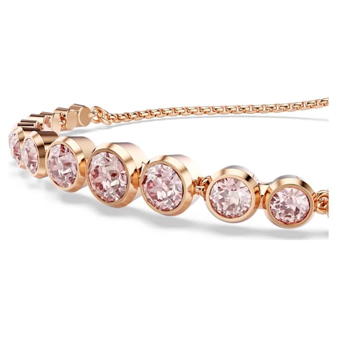 Imber-armbånd med blandede runde slipninger, rosa, rosagullbelagt Imber-armbånd med blandede runde slipninger, rosa, rosagullbelagt