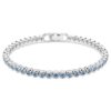 Imber Emily tennisarmbånd, rundslipt, blå, rhodiumbelagt Imber Emily tennisarmbånd, rundslipt, blå, rhodiumbelagt