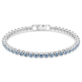 Imber Emily tennisarmbånd, rundslipt, blå, rhodiumbelagt Imber Emily tennisarmbånd, rundslipt, blå, rhodiumbelagt