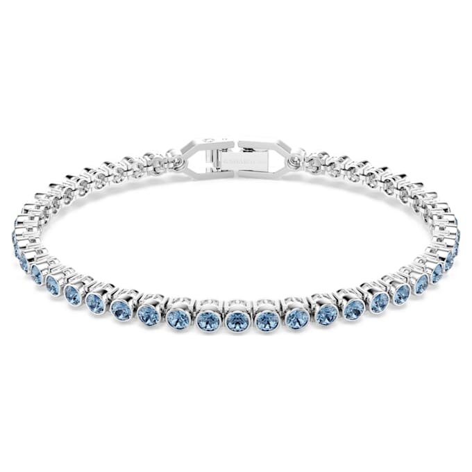 Imber Emily tennisarmbånd, rundslipt, blå, rhodiumbelagt Imber Emily tennisarmbånd, rundslipt, blå, rhodiumbelagt