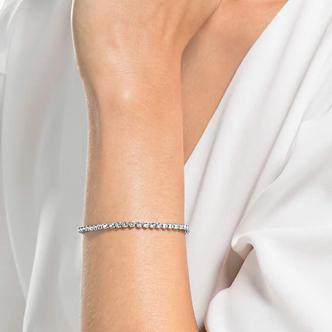 Imber Emily tennisarmbånd, rundslipt, hvitt, rhodiumbelagt Imber Emily tennisarmbånd, rundslipt, hvitt, rhodiumbelagt