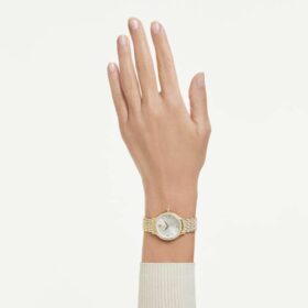 Imber-klokke, sveitsiskprodusert, metallarmbånd, gullfarget, gullfarget finish