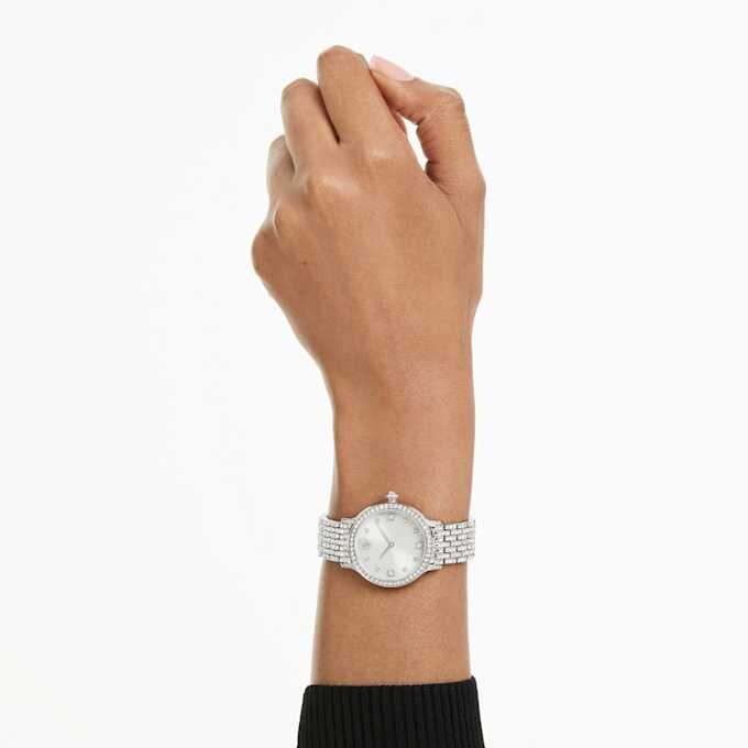 Imber-klokke, sveitsiskprodusert, metallarmbånd, sølvfarget, rustfritt stål Imber-klokke, sveitsiskprodusert, metallarmbånd, sølvfarget, rustfritt stål