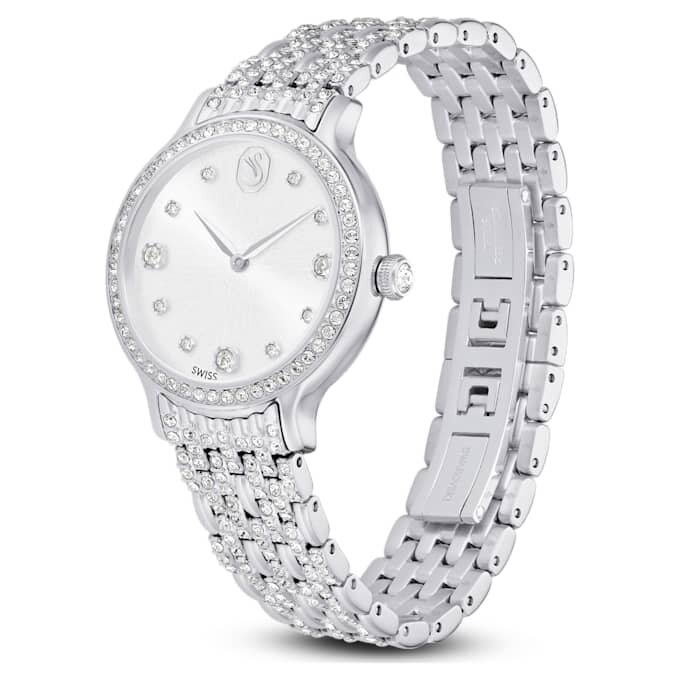 Imber-klokke, sveitsiskprodusert, metallarmbånd, sølvfarget, rustfritt stål Imber-klokke, sveitsiskprodusert, metallarmbånd, sølvfarget, rustfritt stål