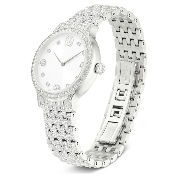 Imber-klokke, sveitsiskprodusert, metallarmbånd, sølvfarget, rustfritt stål Imber-klokke, sveitsiskprodusert, metallarmbånd, sølvfarget, rustfritt stål