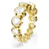 Imber-ring med blandede rundslipte steiner, hvit, gullbelagt Imber-ring med blandede rundslipte steiner, hvit, gullbelagt