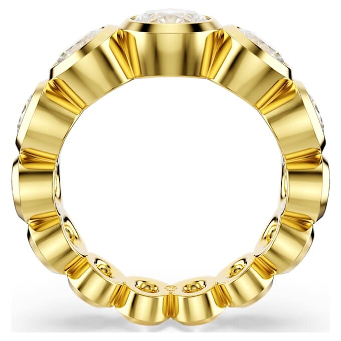 Imber-ring med blandede rundslipte steiner, hvit, gullbelagt Imber-ring med blandede rundslipte steiner, hvit, gullbelagt