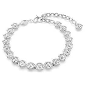 Imber tennisarmbånd med rundslipte krystaller, hvitt, rhodiumbelagt Imber tennisarmbånd med rundslipte krystaller, hvitt, rhodiumbelagt