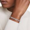Imber tennisarmbånd med rundslipte krystaller, hvitt, rhodiumbelagt Imber tennisarmbånd med rundslipte krystaller, hvitt, rhodiumbelagt