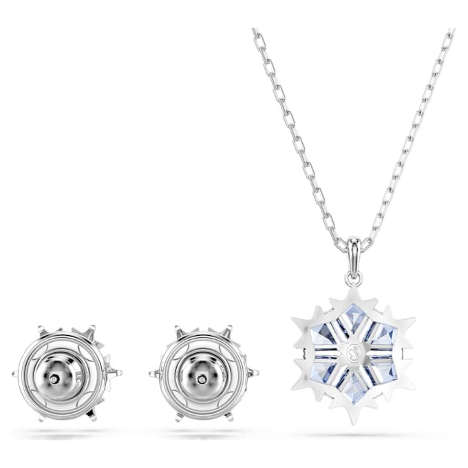 Magic Set Snøfnugg, blå, rhodiumbelagt Magic Set Snøfnugg, blå, rhodiumbelagt