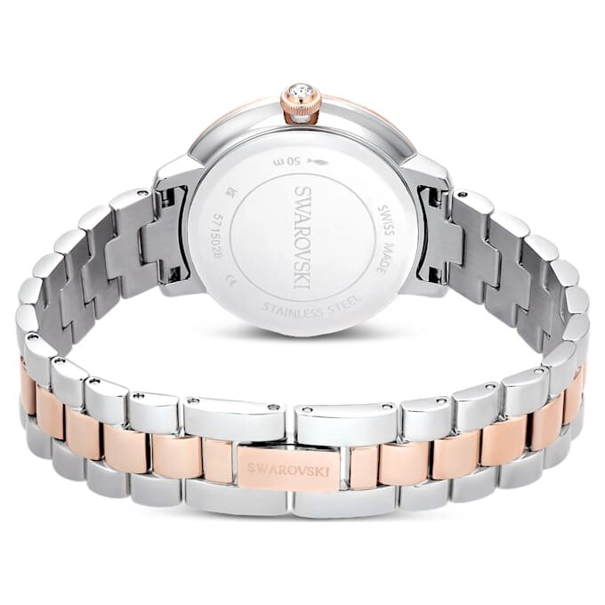 Matrix 3-Link-klokke, sveitsiskprodusert, metallarmbånd, sølvfarget, rosagullfarget finish Matrix 3-Link-klokke, sveitsiskprodusert, metallarmbånd, sølvfarget, rosagullfarget finish