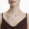 Matrix-anheng med krystallperle, rundslipt, hvit, rosagullbelagt Matrix-anheng med krystallperle, rundslipt, hvit, rosagullbelagt