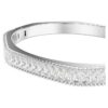 Matrix-armbånd med baguettesliping, åttekantet form, hvit, rhodiumbelagt Matrix-armbånd med baguettesliping, åttekantet form, hvit, rhodiumbelagt