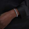 Matrix-armbånd med baguetteslipning, åttekantet form, grå, rutheniumbelagt Matrix-armbånd med baguetteslipning, åttekantet form, grå, rutheniumbelagt