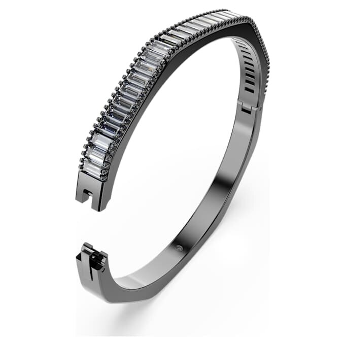 Matrix-armbånd med baguetteslipning, åttekantet form, grå, rutheniumbelagt Matrix-armbånd med baguetteslipning, åttekantet form, grå, rutheniumbelagt
