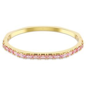 Matrix-armbånd med baguetteslipning, åttekantet form, rosa, gullfarget Matrix-armbånd med baguetteslipning, åttekantet form, rosa, gullfarget