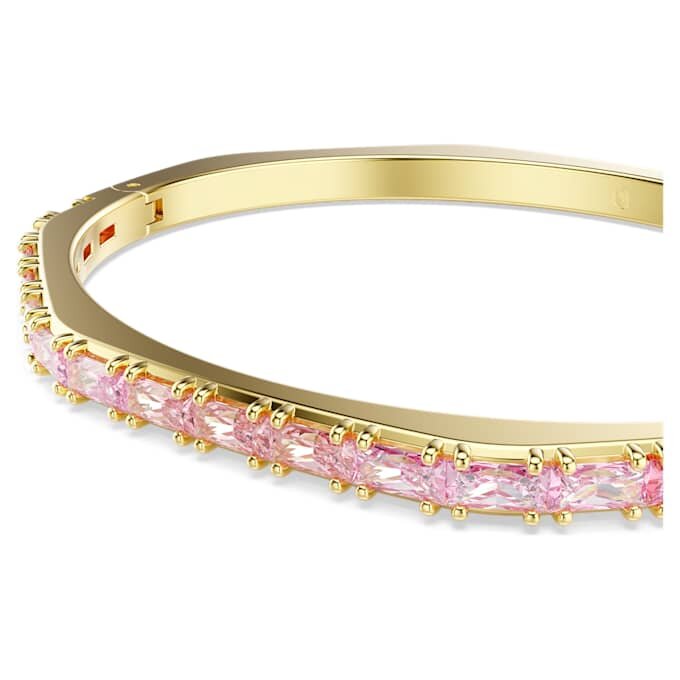 Matrix-armbånd med baguetteslipning, åttekantet form, rosa, gullfarget Matrix-armbånd med baguetteslipning, åttekantet form, rosa, gullfarget