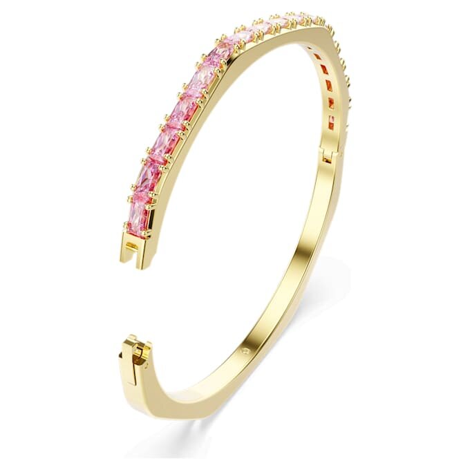 Matrix-armbånd med baguetteslipning, åttekantet form, rosa, gullfarget Matrix-armbånd med baguetteslipning, åttekantet form, rosa, gullfarget