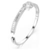 Matrix-armbånd med baguetteslipte krystaller, knute, hvitt, rhodiumbelagt Matrix-armbånd med baguetteslipte krystaller, knute, hvitt, rhodiumbelagt