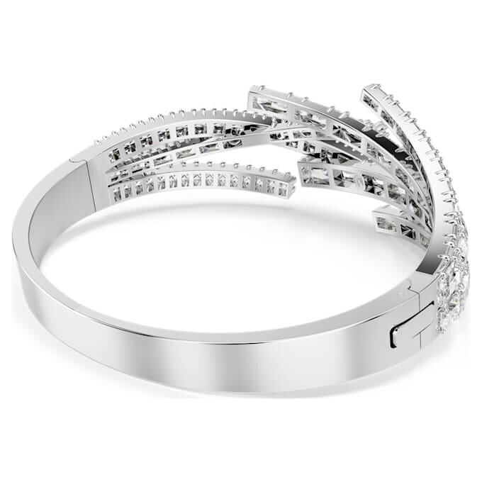 Matrix-armbånd med blandede slipinger, hvitt, rhodiumbelagt Matrix-armbånd med blandede slipinger, hvitt, rhodiumbelagt