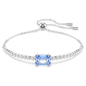 Matrix-armbånd med blandede slipninger, blått, rhodiumbelagt Matrix-armbånd med blandede slipninger, blått, rhodiumbelagt