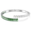 Matrix-armbånd med blandede slipninger, grønt, rhodiumbelagt Matrix-armbånd med blandede slipninger, grønt, rhodiumbelagt