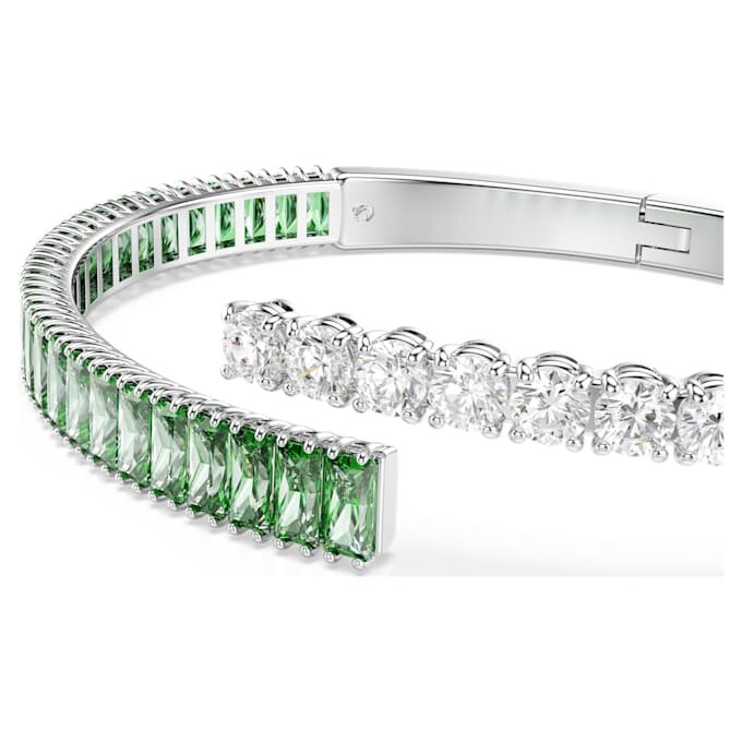 Matrix-armbånd med blandede slipninger, grønt, rhodiumbelagt Matrix-armbånd med blandede slipninger, grønt, rhodiumbelagt