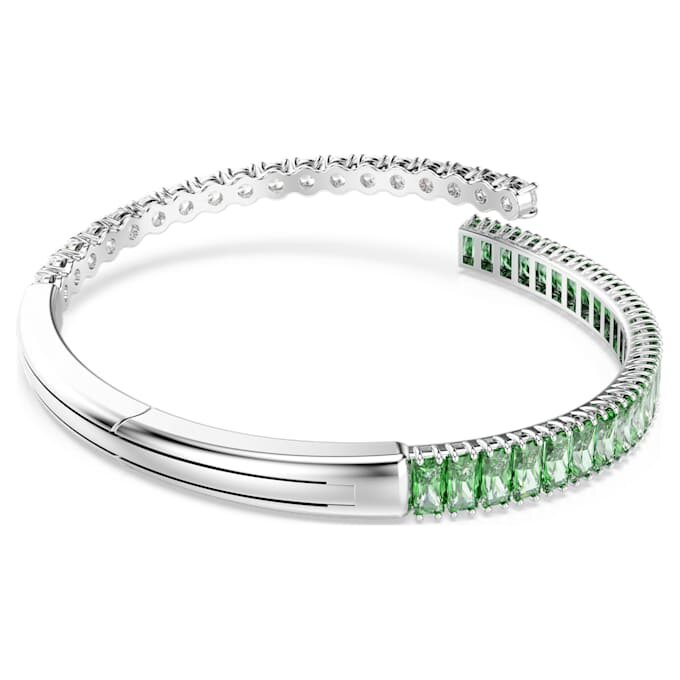 Matrix-armbånd med blandede slipninger, grønt, rhodiumbelagt Matrix-armbånd med blandede slipninger, grønt, rhodiumbelagt