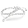 Matrix-armbånd med blandede slipninger, hvitt, rhodiumbelagt Matrix-armbånd med blandede slipninger, hvitt, rhodiumbelagt