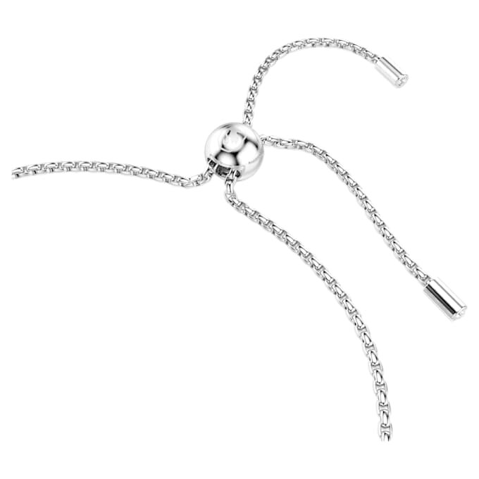 Matrix-armbånd med gradient av runde slipninger, hvitt, rhodiumbelagt Matrix-armbånd med gradient av runde slipninger, hvitt, rhodiumbelagt