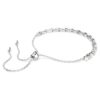 Matrix-armbånd med krystallperle, rundslipt, hvit, rhodiumbelagt Matrix-armbånd med krystallperle, rundslipt, hvit, rhodiumbelagt