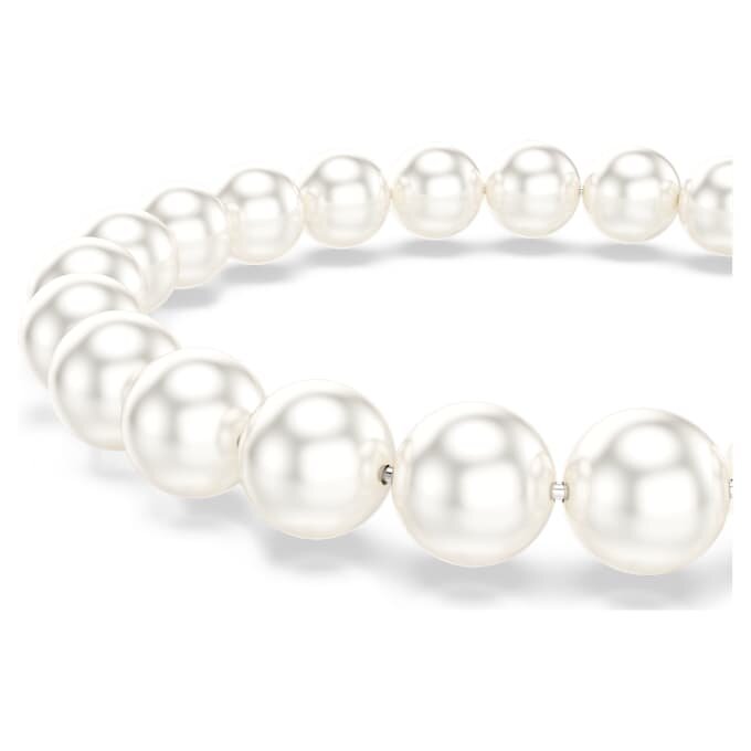 Matrix-armbånd med krystallperler, hvitt, rhodiumbelagt Matrix-armbånd med krystallperler, hvitt, rhodiumbelagt