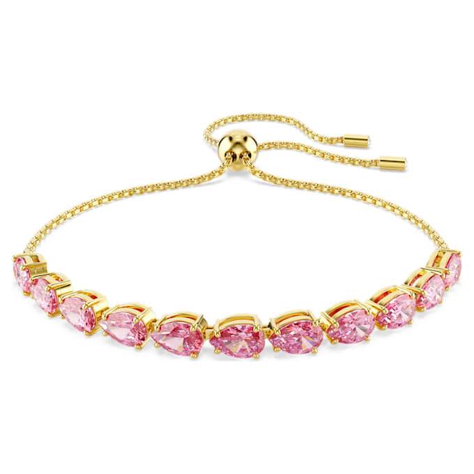 Matrix-armbånd med pæreformet sliping, rosa, gullbelagt Matrix-armbånd med pæreformet sliping, rosa, gullbelagt