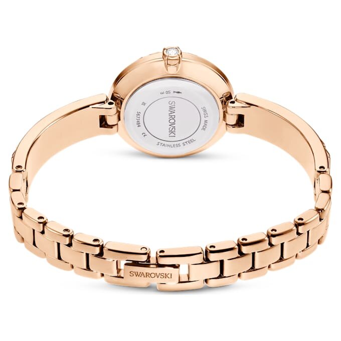 Matrix armbåndsur, sveitsiskprodusert, armbånd med krystaller, hvitt, rosagullfarget finish Matrix armbåndsur, sveitsiskprodusert, armbånd med krystaller, hvitt, rosagullfarget finish