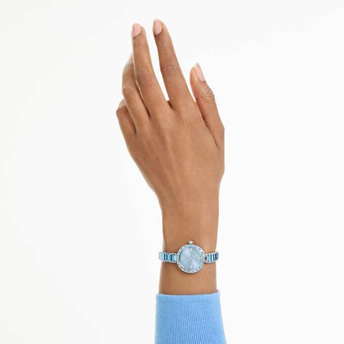 Matrix armbåndsur, sveitsiskprodusert, krystallarmbånd, blått, rustfritt stål Matrix armbåndsur, sveitsiskprodusert, krystallarmbånd, blått, rustfritt stål