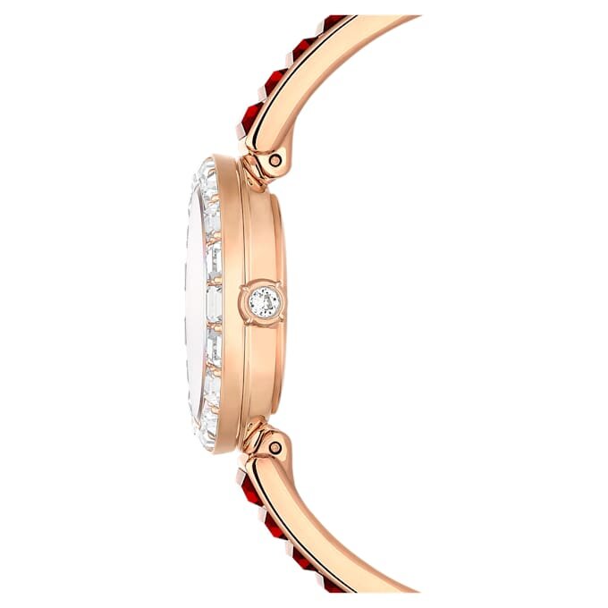 Matrix armbåndsur, sveitsiskprodusert, krystallarmbånd, rødt, rosagullfarget finish Matrix armbåndsur, sveitsiskprodusert, krystallarmbånd, rødt, rosagullfarget finish
