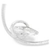 Matrix-choker med baguetteslipte steiner, hvit, rhodiumbelagt