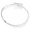 Matrix-choker med baguetteslipte steiner, hvit, rhodiumbelagt