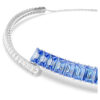 Matrix-choker med blandede slipninger, blå, rhodiumbelagt Matrix-choker med blandede slipninger, blå, rhodiumbelagt