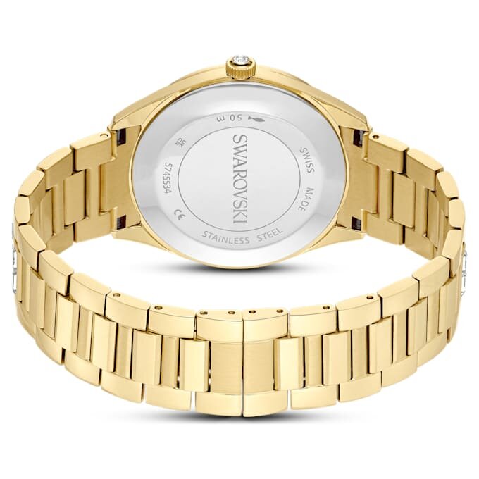 Matrix Date-klokke, sveitsiskprodusert, metallarmbånd, gullfarget, gullfarget finish Matrix Date-klokke, sveitsiskprodusert, metallarmbånd, gullfarget, gullfarget finish
