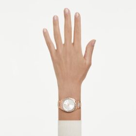 Matrix Date-klokke, sveitsiskprodusert, metallarmbånd, rosagullfarget, rosagullfarget finish