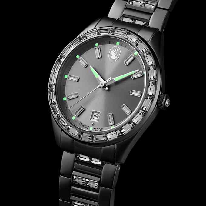 Matrix Date-klokke, sveitsiskprodusert, metallarmbånd, sølvfarget, rustfritt stål Matrix Date-klokke, sveitsiskprodusert, metallarmbånd, sølvfarget, rustfritt stål