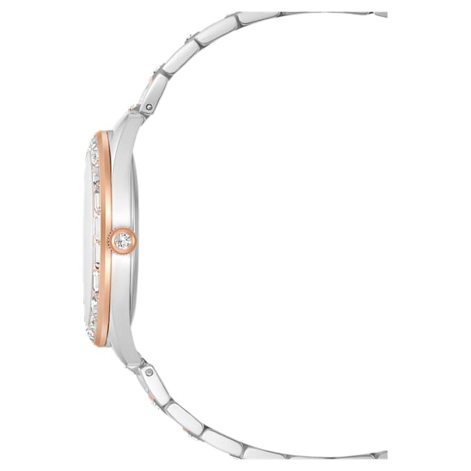 Matrix Date-klokke, Swiss Made, metallarmbånd, rosagullfarget, blandet metallfinish Matrix Date-klokke, Swiss Made, metallarmbånd, rosagullfarget, blandet metallfinish