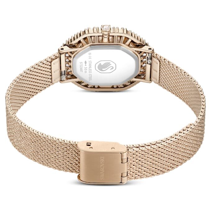 Matrix Octagon-klokke med metallarmbånd, gullfarget, champagnegullfarget finish Matrix Octagon-klokke med metallarmbånd, gullfarget, champagnegullfarget finish